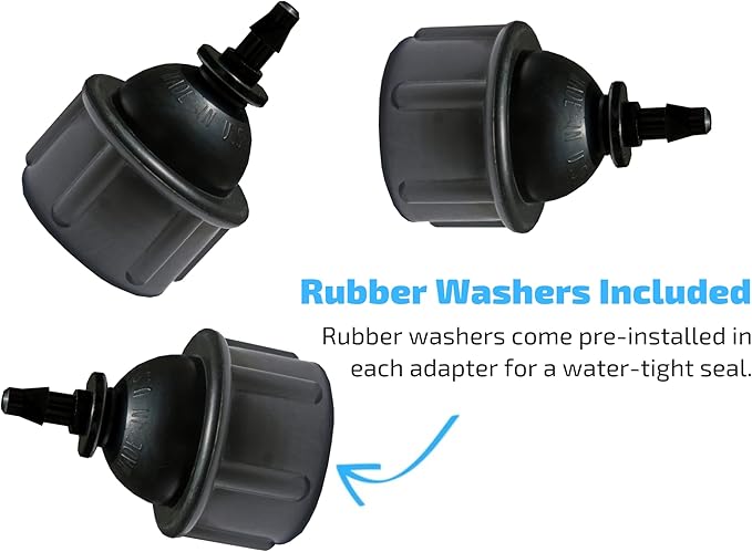 3-Pack 1/4 Inch Drip Irrigation Tubing to Faucet/Garden Hose Adapter - Connector Fittings for 1/4" Tubing x 3/4" FHT