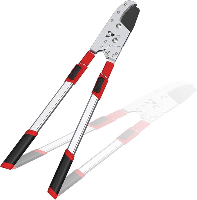 GARTOL Heavy-Duty Extendable Anvil Lopper 28~41" Telescopic Steel Tree Branch Cutter, Long Reach Tree Trimmer, Designed for Dry Wood, Double Ratcheting Mechanism, 6 Position Stops, Cuts Up 2''