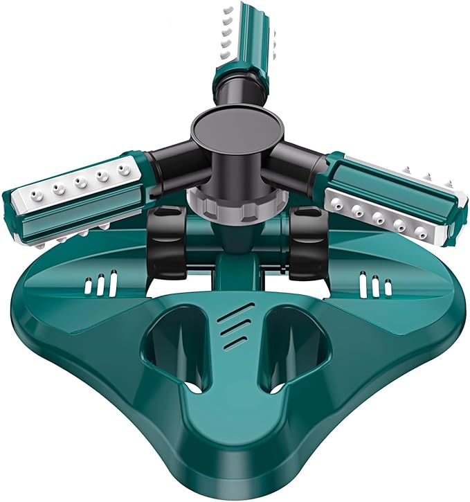 Garden Sprinkler,Upgrade Lawn Sprinkler Automatic 360 Degree Rotating Irrigation Sprinkler System, Garden Hose Sprinkler for Yard/Built in 36 Units Angle Spray Nozzles-1Pack(Green)