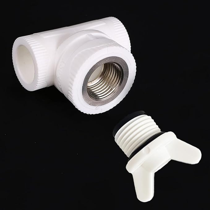 1/2” NPT Pipe Plug, Male Thread Pipe Caps and Plugs Fittings for Garden Irrigation Water Tubing Stopper, 5PCS, White,(3/4" ID)