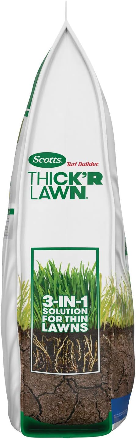 Scotts Turf Builder THICK'R LAWN Grass Seed, Fertilizer, and Soil Improver for Sun & Shade, 4,000 sq. ft., 40 lbs.