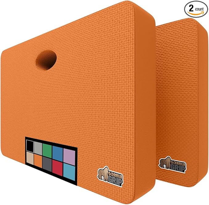 Gorilla Grip Extra Thick Kneeling Pad, Supportive Soft Foam Cushioning for Knee, Water Resistant Construction for Gardening, Bathing Baby, Workout Supplies, Lightweight, Garden Work Gifts