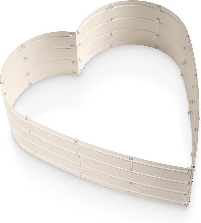 Galvanized Raised Garden Beds Outdoor // Planter Raised Beds for Gardening, Vegetables, Flowers // Large Metal Garden Box (White) // Tool-Free Assembly