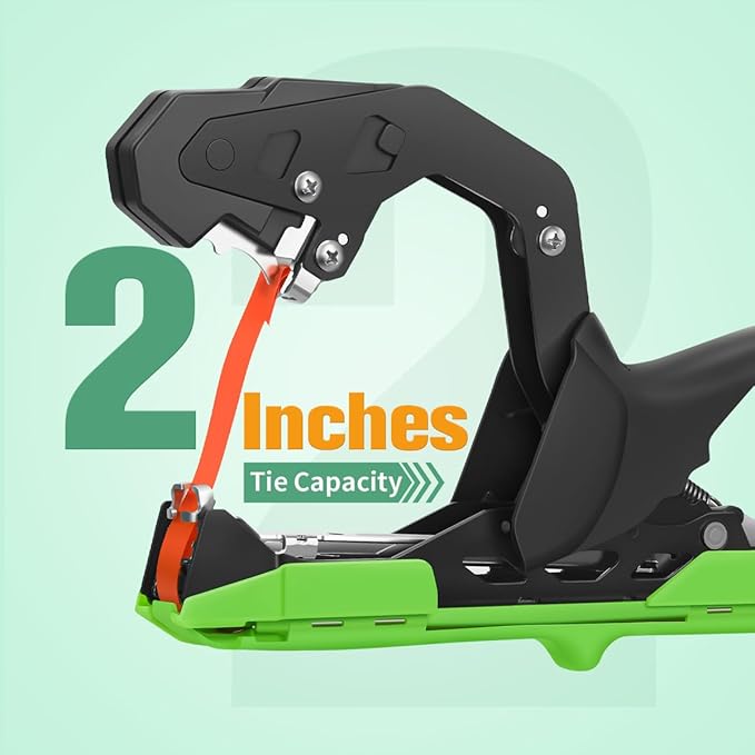 FUNTECK Professional Plant Tying Machine to Bind Tomatoes and Grapes Effortless Garden Tape Tool for Gardeners Farmers, Including Spare SK5 Blade, Garden Tapes and Staples, Green/Black