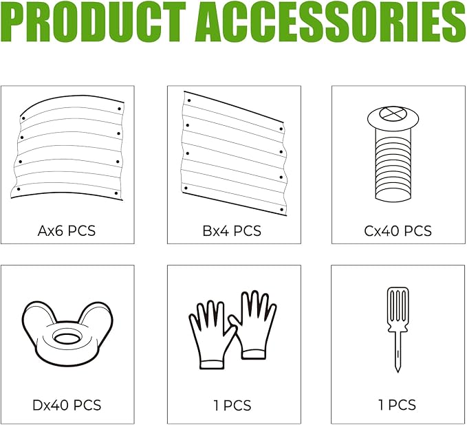 SnugNiture Galvanized Raised Garden Bed, 4x2x1ft Oval Metal Planter Box for Planting Outdoor Plants Vegetables