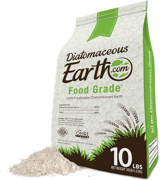 DiatomaceousEarth 10 LBS Food Grade Diatomaceous Earth - 100% Organic All Natural Diamateous Powder - Diametaceous for Humans is Safe Around Children