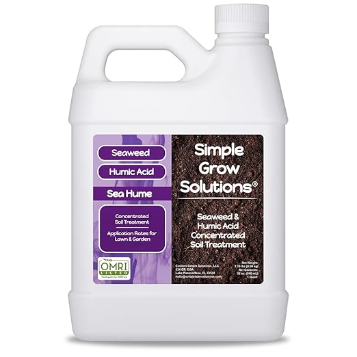Sea Kelp for Lawn & Plants- OMRI Listed for Organic Use- Seaweed Soil Treatment for Turf Grass & Garden- Sea Hume- Simple Lawn Solutions (32 Ounce)
