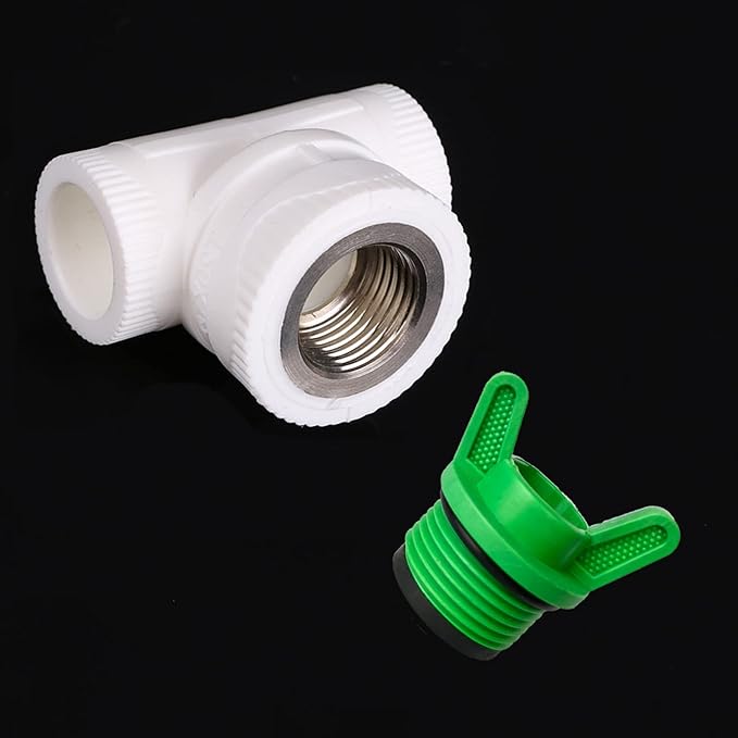 3/4” PT Pipe Plug, PPR Male Pipe Thread Plugs and Caps Garden Irrigation Tubing Stopper Drain Plug, 1 Inch ID, Green