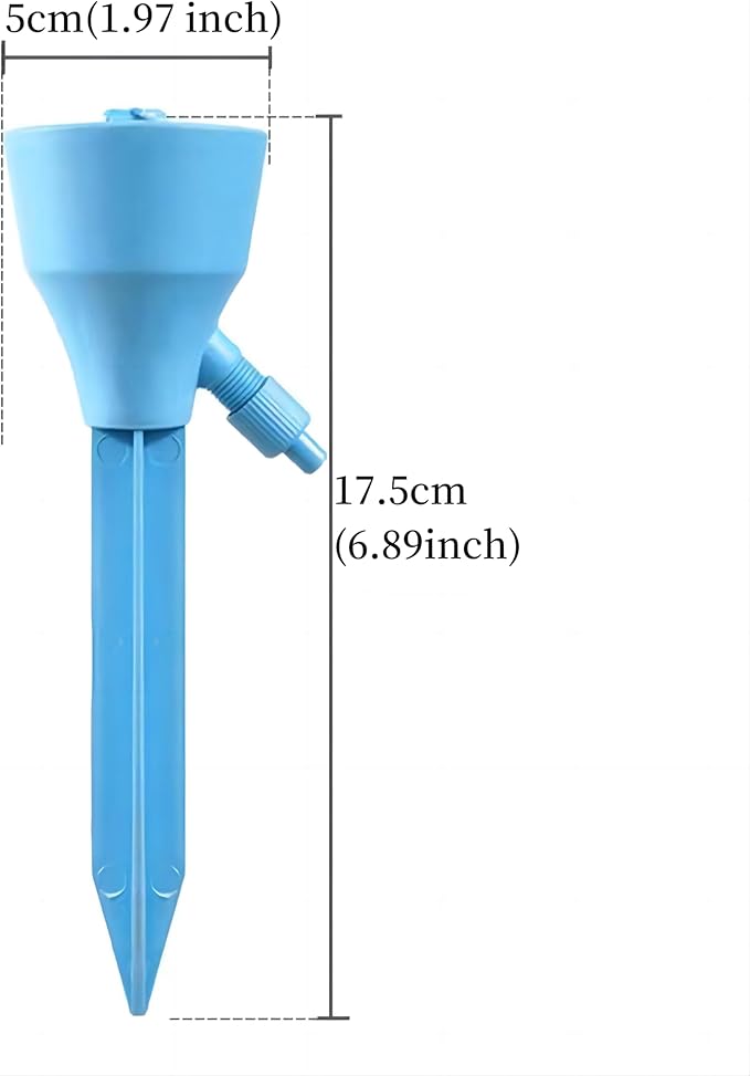 5Pcs Self Watering Planter Insert for Plant,Automatic Plant Watering Devices with Adjustable Drip Valve Switch for Garden Self Watering Spikes for Indoor Outdoor Potted Plants(Blue)