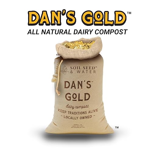 Soil Seed & Water Dan's Gold Organic Dairy Manure Humus Compost Fertilizer - Odor Free for Indoor and Outdoor Use - OMRI Listed