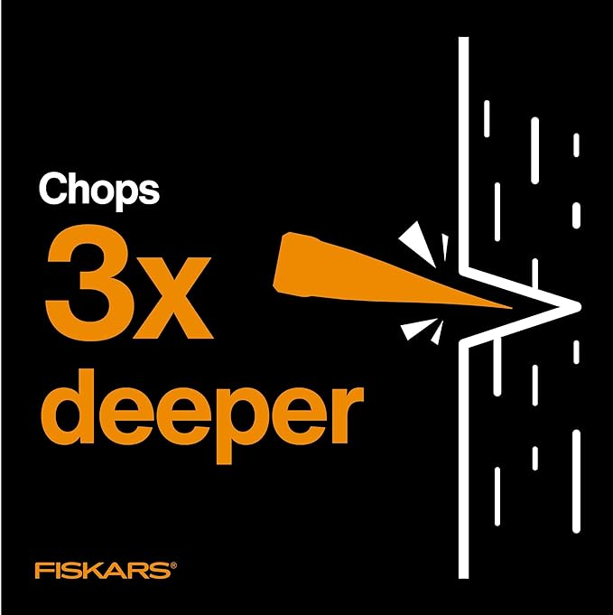 Fiskars 28" Chopping Axe, Ultra-Sharp Blade for Kindling with Ease, Weight Balanced, Garden and Outdoor Gear, 3.5 pounds, Black