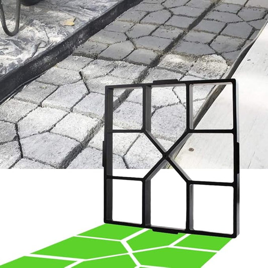 Walk Maker Reusable Concrete Molds Paving Lawn Patio Yard DIY Walkway Pavement (Cross Square)…