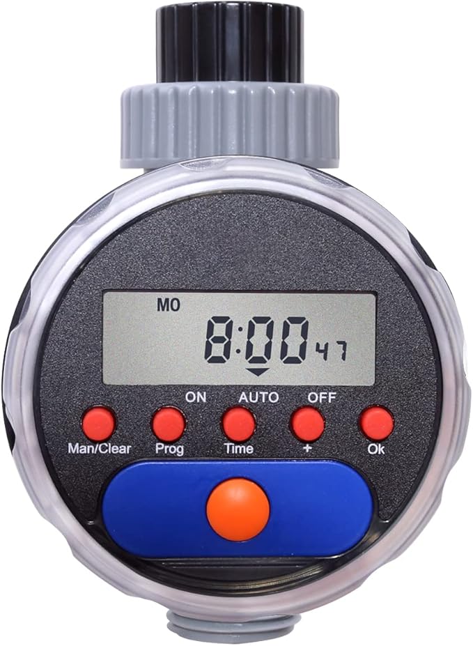 Hose Water Tap Timer Garden Irrigation System Controller Watering Computer Waterproof Red