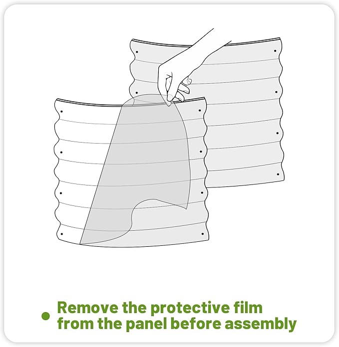 SnugNiture 8x2x2ft Raised Garden Bed Kit, 24" Tall Outdoor Metal Raised Planter Box for Planting Plants Vegetables Flowers Fruits, White