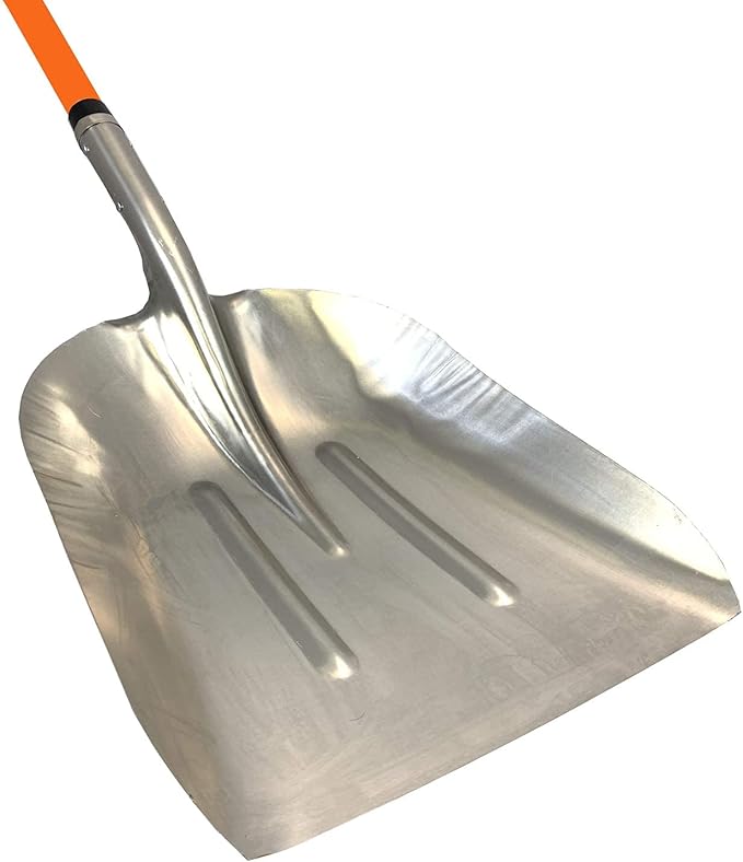 Ashman Aluminium 48 inch Snow Shovel with Large Head and Durable Handle. (Scoop Shovel, 1 Pack) (Scoop Shovel, 6 Pack)
