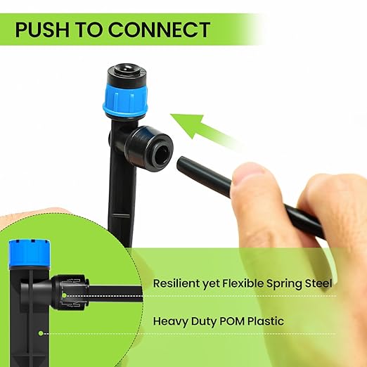 Bonviee 230FT Drip Irrigation System with Quick Connector, New Automatic Drip Irrigation Kits for Garden Raised Bed- A Complete Watering System with 5/16“ and 1/4'' Tubing, Drip Emitters