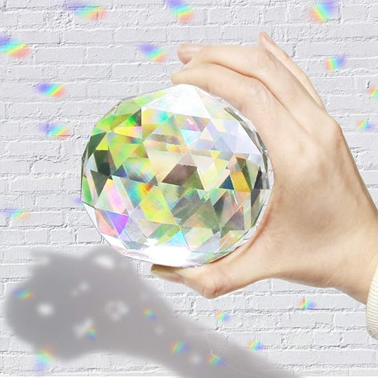 Clear Crystal Ball Prism Window Rainbow Maker Window Prisms Suncatcher for Feng Shui, (100mm/3.94inch)