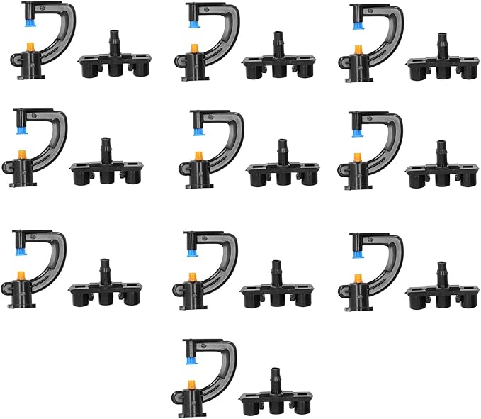Haofy G Type Refraction Micro Nozzles, 10Pcs Rotating Watering Sprinkler Irrigation Equipment, for Public Green Space, Garden Gardening, Home Gardening and Agricultural Irrigation