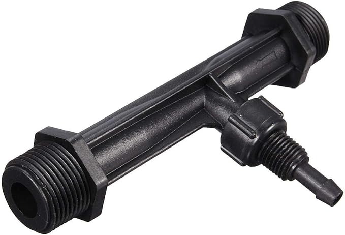 Fertilizer Injector Tube, Irrigation Venturi Fertilizer Injector, 1/2" 3/4” 1” Inch Agriculture Garden Fertilizer Mixer Injector Agriculture Tool Plastic Black(1 inch)