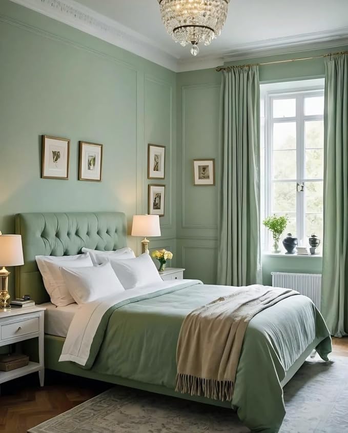 Dimoon 787''x17.7'' Green Peel and Stick Wallpaper Contact Paper Modern Self Adhesive Wall Paper Removable Renter Friendly Textured Solid Color Shelf Cabinet Vinyl Roll (787''x17.7'',Light Green)