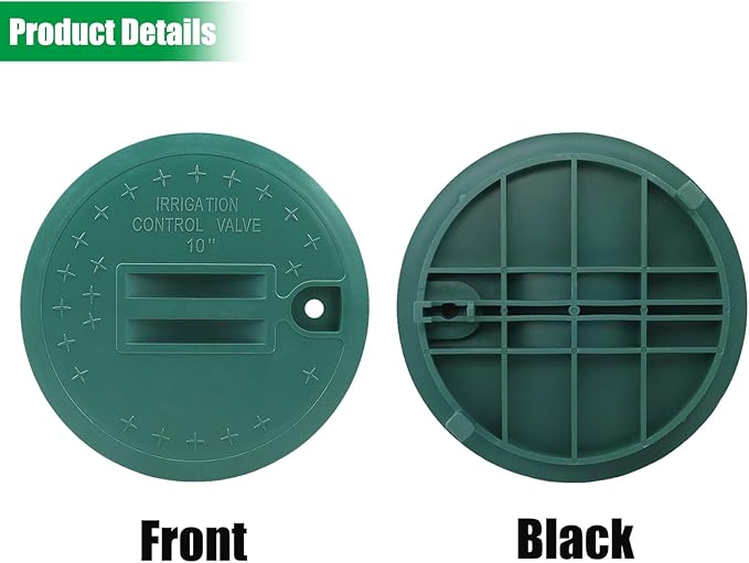 Bandelt 10" Valve Box Cover Lid Replacement for Sprinkler System Irrigation Circular Valve Box Lid