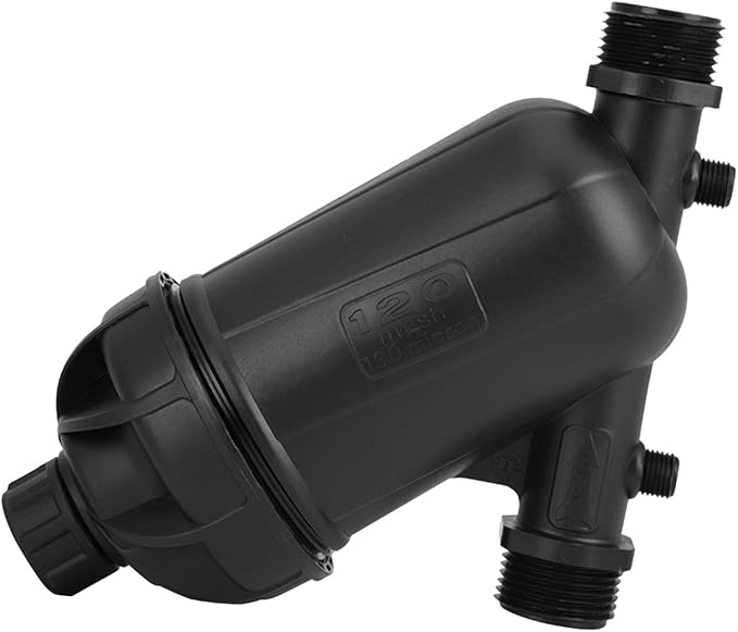 ciciglow Screen Irrigation Filter, 120 Mesh 130 Micron Level Disc Filter Garden Irrigation with Hose Threads for Garden Lawn Watering
