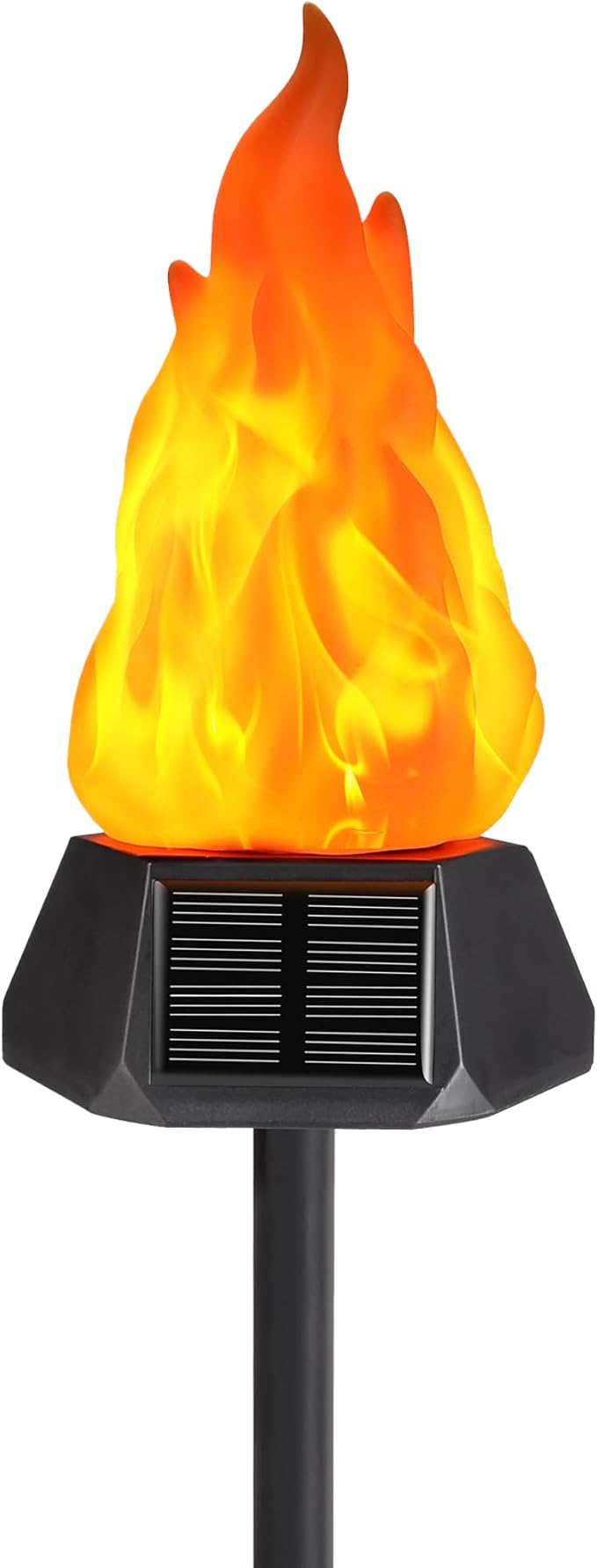 Toodour Solar Outdoor Torch Lights with Flickering Flame, Solar Pathway Decorative Lights, Waterproof LED Flame Torches for Outdoor Camping Garden Landscape Patio Path Yard Decorations - 1 Pack