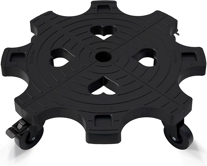 20" Plant Caddy with Wheels 600lbs Heavy Duty Outdoor,Indoor Rolling Plant Stand with 3in Casters Black Plant Dolly Large Potted Planter Cart for Big Flowerpots Plants Pots Garden Pot Mover