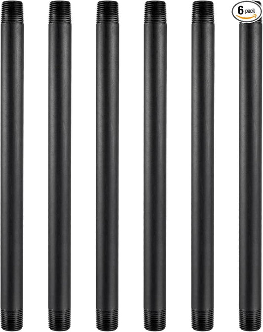 1/2 Inch Double Male Threaded Head Pipe Riser Multifunctional NPT Sprinkler Extensions 6Pc,12 Inches(NPT Sprinkler Extension)