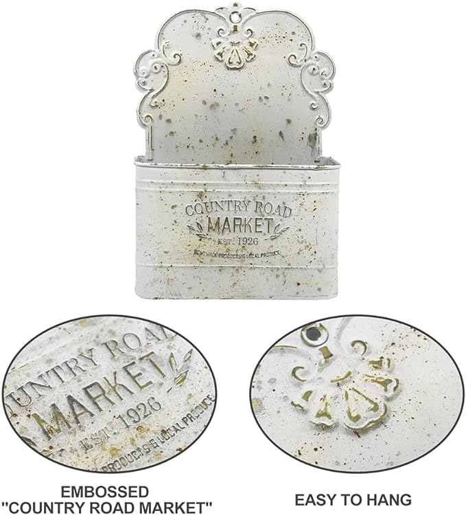 All Chic Metal Wall Planter Wall Mount Planter Wall Haning Planter Outdoor Metal Wall Planter Wall Vases for Flowers Shabby Chic Wall Decor for Rustic Farmhouse