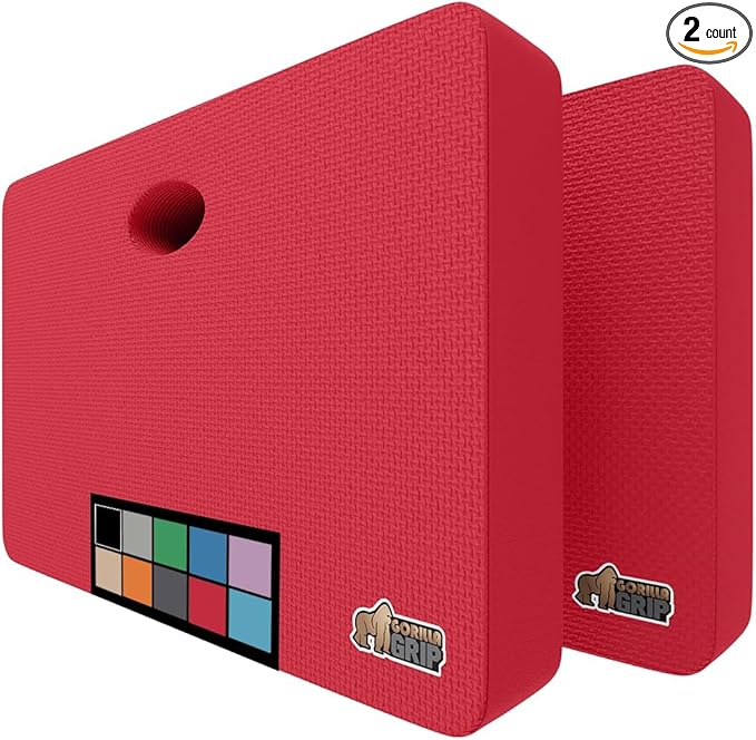 Gorilla Grip Extra Thick Kneeling Pad, Supportive Soft Foam Cushioning for Knee, Water Resistant Construction for Gardening, Bathing Baby, Workout Supplies, Lightweight, Garden Work Gifts