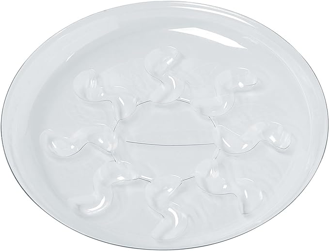 Idyllize 5 Pieces of 10 inch Clear Thick Plastic Heavy Duty Sturdy Plant Saucer Drip Trays for pots (10")