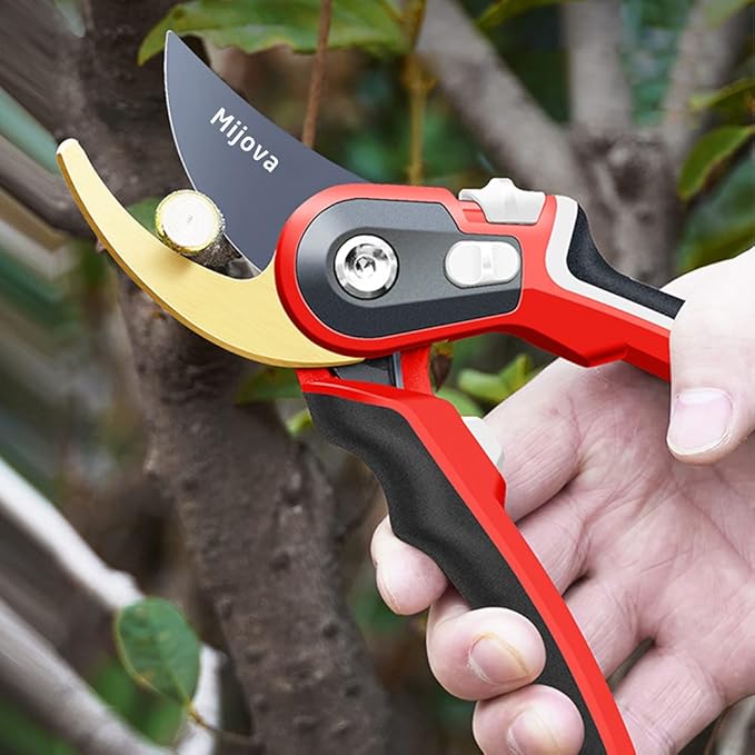 Garden Clippers,Pruners for Gardening,Pruning Shears,Gardening Tools for Trimming Rose,Floral,Tree Plants,Sharp Garden Scissors, Arthritis Weak Hand Snips (MJ004)