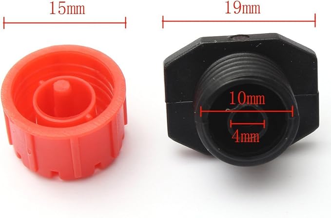 100pcs 360 Degree Adjustable Irrigation Drippers Sprinklers, 1/4 Inch Emitters Drip for Watering System by Korty