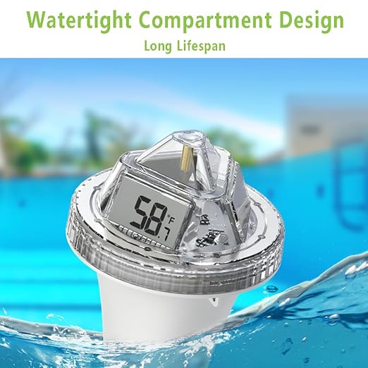 RAINPOINT Anti-Fog 360° Reading WiFi Digital Pool Thermometer Floating for Ice Bath,Double-Layer IP68 Waterproofing Remote Temperature Monitor E-Mail&Push Notification Hot Tub SPA,Fish Tank,Aquarium