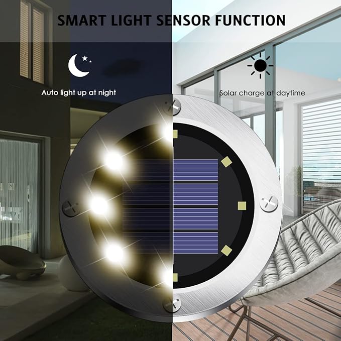 Solar Ground Lights 16Pack, Garden Solar Lights Outdoor Waterproof Solar Pathway Lights Bright In-Ground Lights Outdoor Lighting Decor for Lawn, Patio, Yard, Driveway,Walkway Warm Light