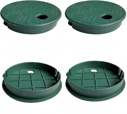 4 Pcs Valve Box Cover Lid ID 5.5" OD 6" Round Sprinkler System Irrigation Sprinkler Valve Box Cover