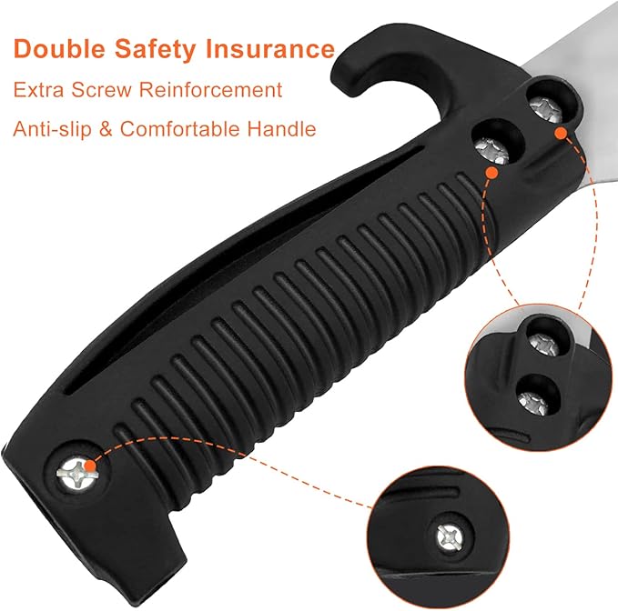 Buyplus 26FT Reach Pole Saws for Tree Trimming, Pole Saw with 5-20FT Telescoping Extension Pole, Pruning Saw with 19" 3X Detachable Saw, Non-Slip Handle, Tree Trimmer for Garden Palms Shrubs