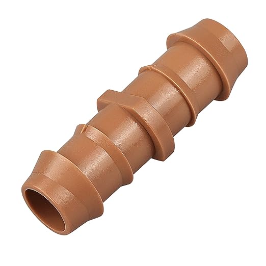 Drip Irrigation Fittings Barbed Couplings, 40 Pieces Drip Irrigation Coupler Connectors for 1/2 Inch Tubing, Drip Irrigation Tubing 0.600" ID 17mm Coupling Parts for Patio Lawn Garden Systems