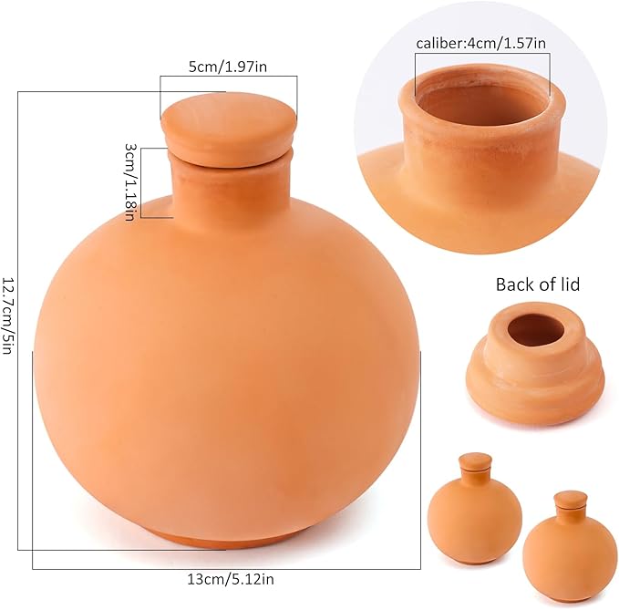2pcs 5in Terra Cotta Watering Pots Terra Cotta Watering Terracotta Watering Spikes 33oz Terracotta Watering Simple Irrigation Peripheral Water System Self Watering System Clay Watering Pot