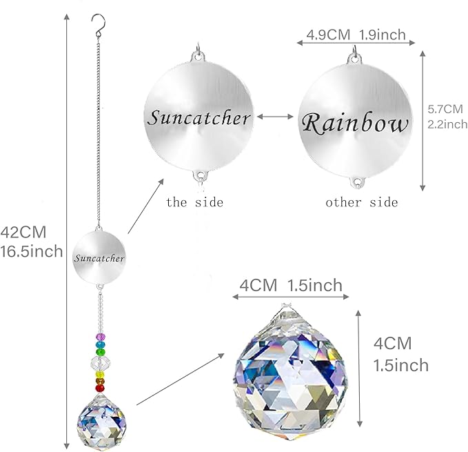 Memorial Gifts Crystal Suncatcher,Unique Sympathy Gifts for Loss of Loved One,Rainbow Maker Bereavement Gifts Box for Loss of Father Mom Dad Son Daughter Husband Brother Grandmother (A)