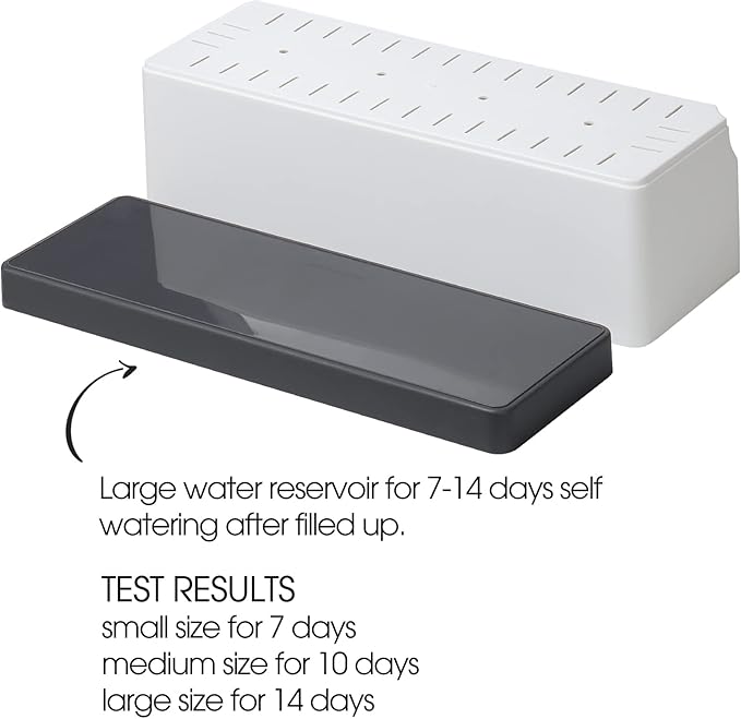 Self Watering Planters Pots for Indoor Plants, 7 Pack 4+8+17 Inch Plastic Window Boxes Planters Herb Planter, Rectangle Rectangular Planter Windowsill Planters with Drainage and Saucer