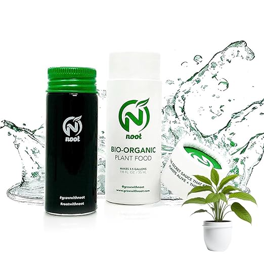 Noot Bio-Organic Plant Food Liquid Fertilizer - Makes 3.5 Gallons - Root Boosting Mycorrhizae - Fast Growth for Monstera, Aroid, Succulent, Orchid, Calathea, Philodendron - Use Every Watering (1 Vial)