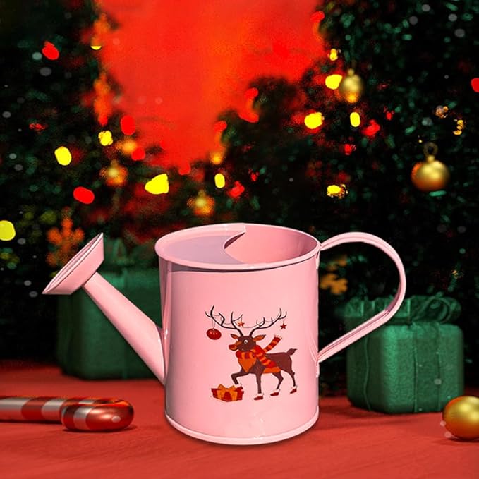 Metal Small Watering Can for Outdoor and Indoor Plants, Watering Can Decor, 500ML (Small Pink)