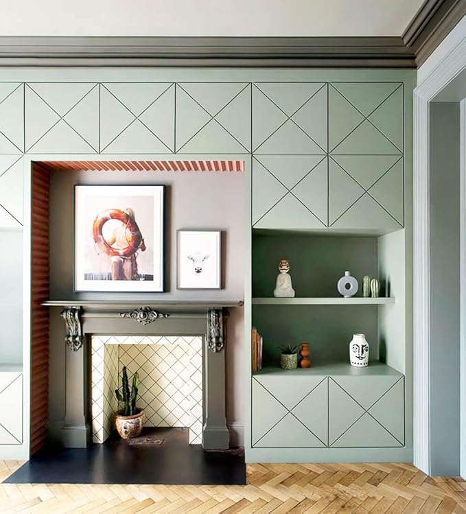 Dimoon 590''x17.7'' Green Peel and Stick Wallpaper Contact Paper Modern Self Adhesive Wall Paper Removable Renter Friendly Textured Solid Color Shelf Cabinet Vinyl Roll (590''x17.7'',Light Green)