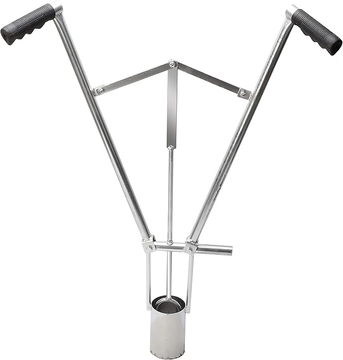 AIWFL Seedling Transplanter Long Handled Bulb Planter, Stainless Steel Manual Plant Transplanter Weeder Sod Plugger Flower Planting Garden Tool