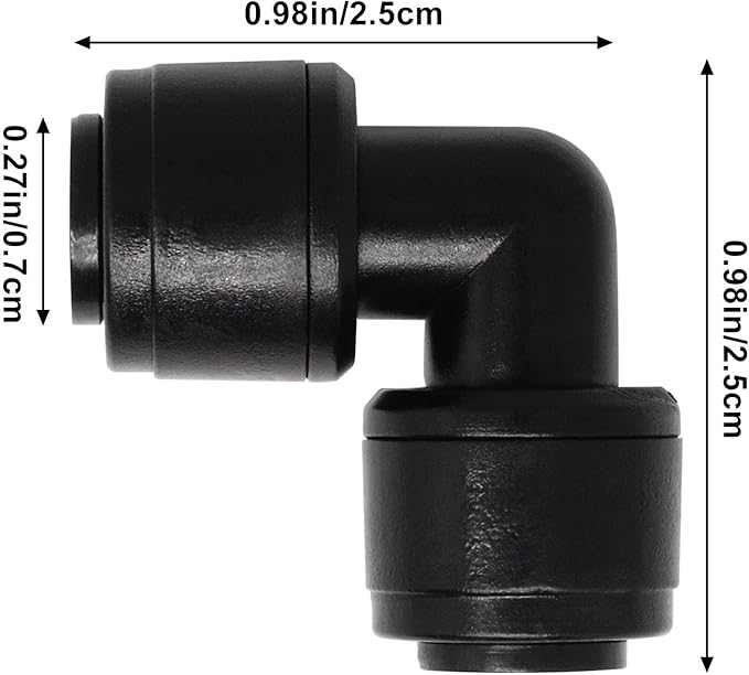 30 Pack Quick Connect 1/4 Irrigation Fittings, Quick Connect Fittings, Universal 90 Degree Elbow Fitting, Leak Free Fittings for Sprinkler or Drip Irrigation System