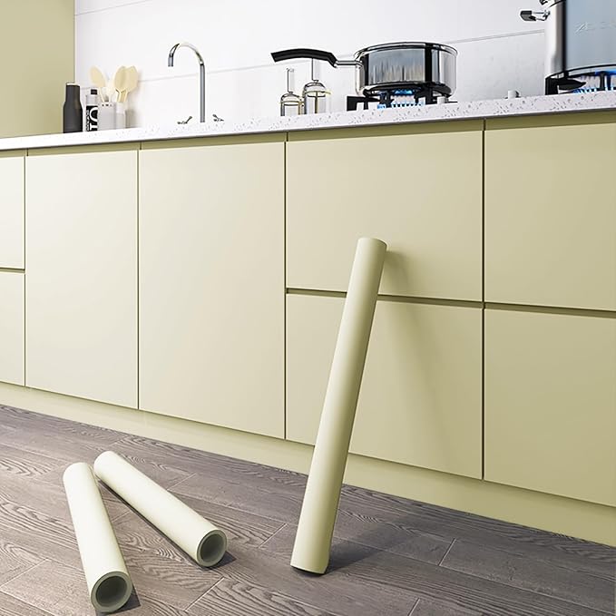 Dimoon 236''x15.7'' Beige Skin Peel and Stick Wallpaper Contact Paper Modern Self Adhesive Wall Paper Removable Renter Friendly Textured Solid Shelf Cabinet Vinyl Roll (236''x15.7'',Beige Skin)