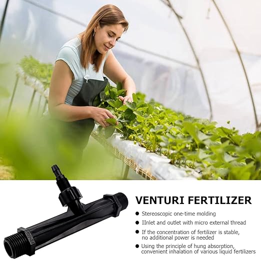 Irrigation Venturi Fertilizer Injector，G1/2inch Garden Irrigation Tube Fertilizer Mixer Injector for Garden Irrigation, Agricultural Injection Irrigation System