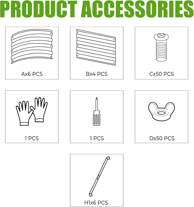 SnugNiture Galvanized Raised Garden Bed, 8x4x1.5ft Oval Metal Planter Box for Planting Outdoor Plants Vegetables